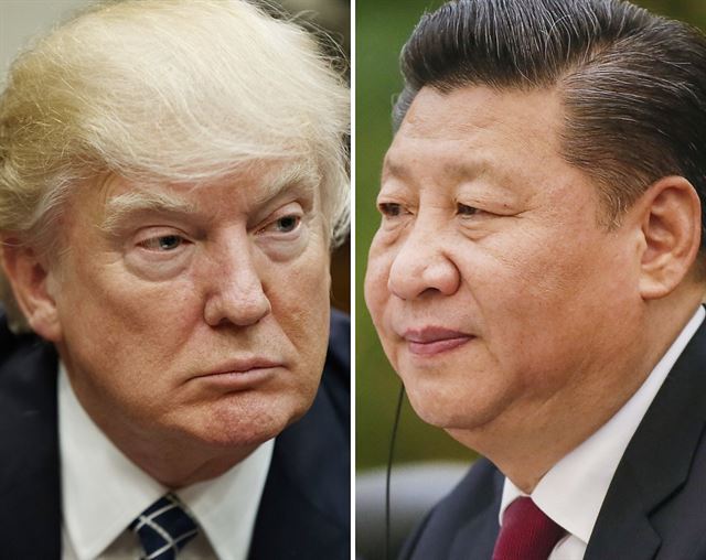 도널드 트럼프(왼쪽) 미국 대통령과 시진핑 중국 국가주석.