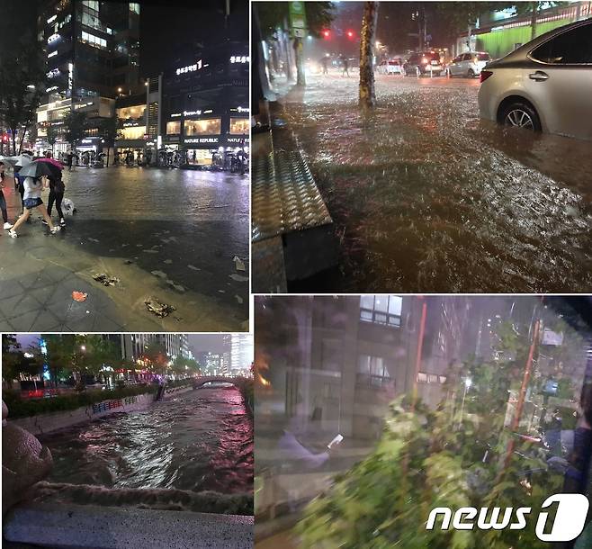 28일 서울 집중호우로 인한 침수피해(SNS 갈무리)© News1
