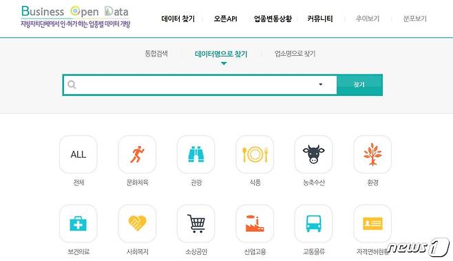 행정안전부는 인허가 데이터 개방시스템을 개선해 6일부터 새롭게 운영한다. (인허가 데이터 개방시스템 홈페이지 갈무리). © News1