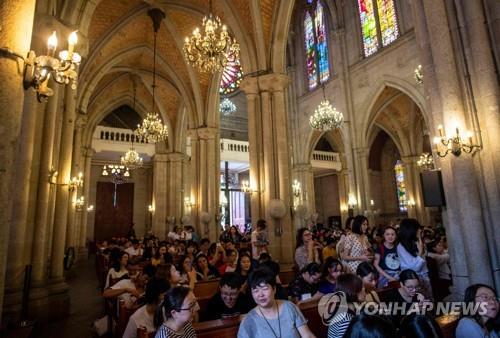 중국 광저우의 가톨릭 성당 [AFP=연합뉴스]