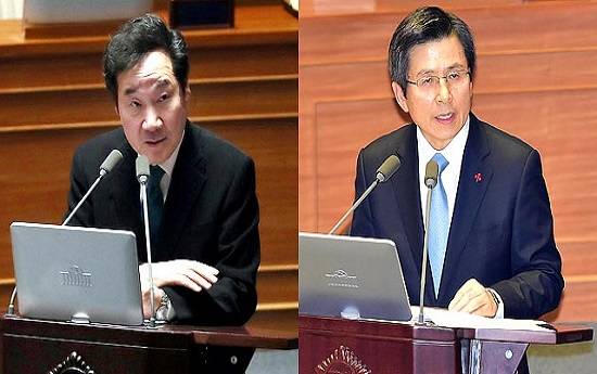 이낙연 국무총리(사진 왼쪽)와 황교안 전 국무총리(오른쪽)가 각각 더불어민주당 지지층, 자유한국당 지지층에서 차기 정치지도자 적합도 선두를 기록하며, 전체 후보군 중에서도 1~2위를 나눠가졌다. ⓒ데일리안