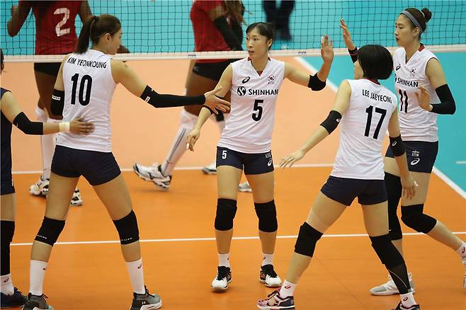 ▲ 한국 여자 배구 대표 팀 ⓒ FIVB 제공