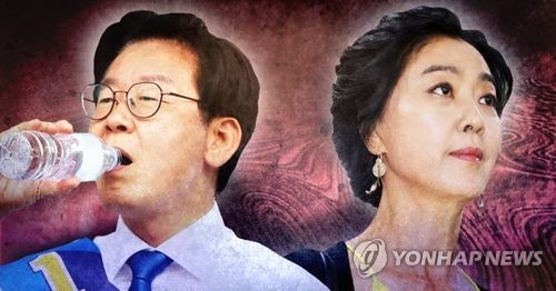 이재명 경기지사 '김부선 스캔들'(PG) [제작 이태호] 사진합성