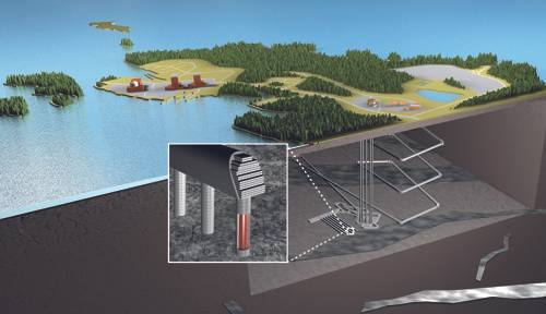 핀란드 올킬루오토에 건설 중인 사용후핵연료 영구처분시설 구상도 [포시바(Posiva Oy) 제공]