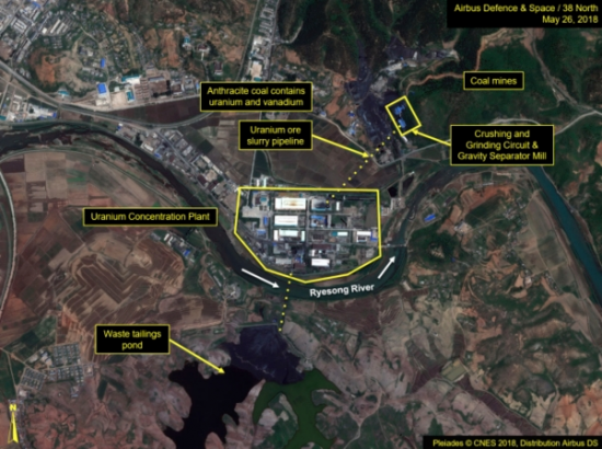 38노스에서 2일 공개한 북한 황해북도 평산의 우라늄 정련공장의 모습(사진=https://www.38north.org/)
