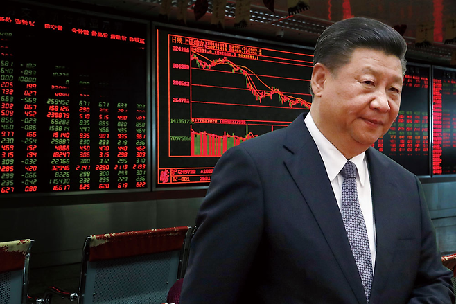 최근 중국 경제의 각종 지표들이 악화하면서 불만의 칼날이 권력 정점에 있는 시진핑 국가주석으로 향하고 있다. ⓒ  AP 연합