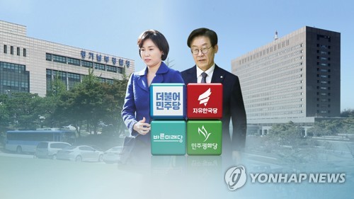 野 "이재명 지사 부부 사죄해야" …與 '신중' (CG) [연합뉴스TV 제공]