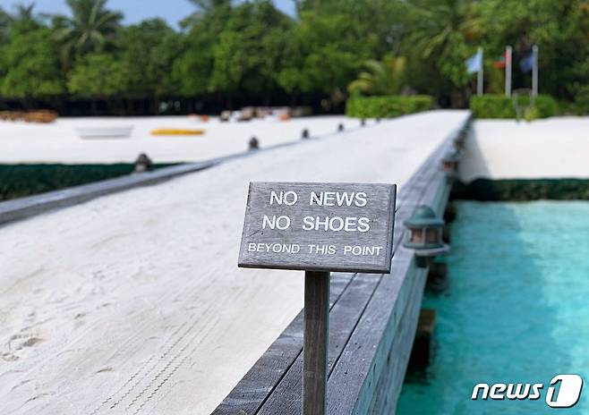 'No news, No Shoes'라고 적힌 푯말© News1
