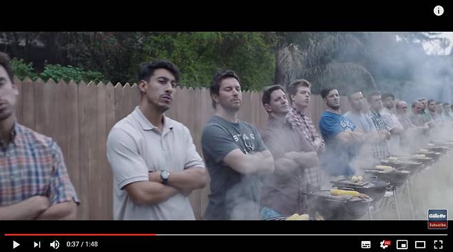 질레트 광고 화면 유튜브 캡처 © News1