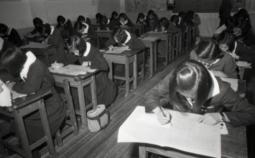 1979년의 대학입시 예비고사 풍경.