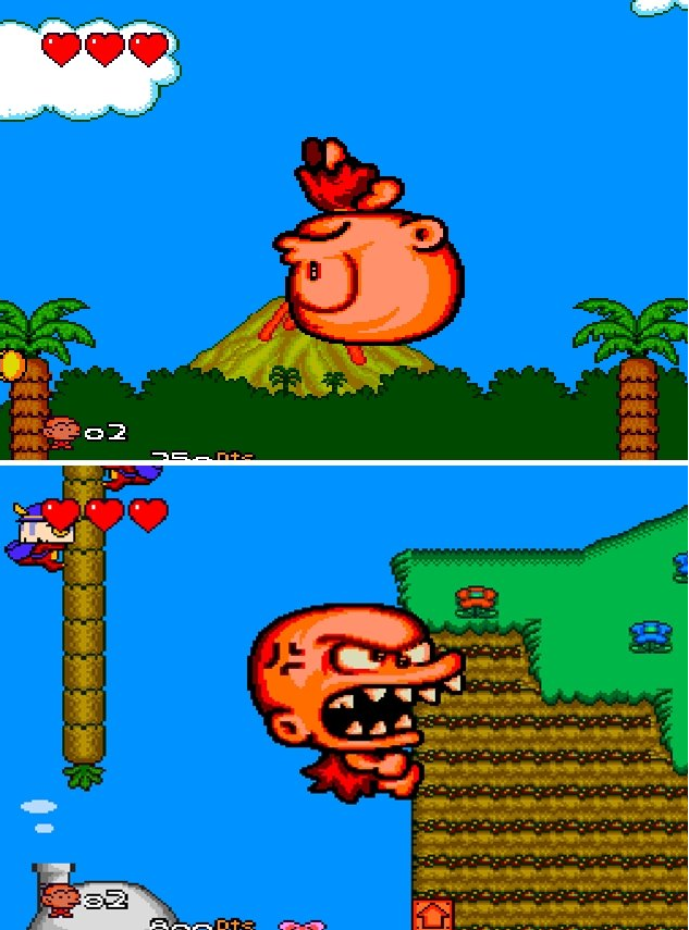 (PC원인. PC엔진을 대표하는 액션 게임이다)