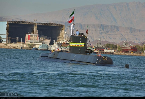 17일 공개된 이란 자체 개발 잠수함 파테 [IRNA통신]