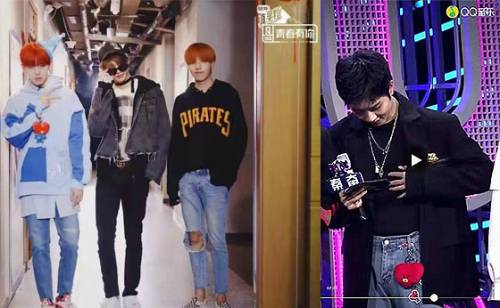 중국 인기 프로그램에서 뷔 캐릭터 ‘타타’를 장착한 중국 아이돌들