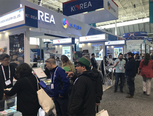The National Federation of Fisheries Cooperatives attended the three-day Seafood Expo North America in Boston, Massachusetts that kicked off on March 17 and supported 24 Korean seafood exporters raise sales. [Photo provided by National Federation of Fisheries Cooperatives]