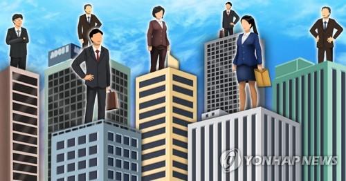 "30대 기업 임원 4명중 1명은 '해외파'…평균 연령 53세"(PG)