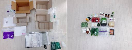 식재료보다 훨씬 많은 양의 포장재.