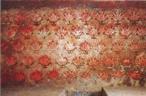 미창구장군묘의 연꽃무늬 벽화
