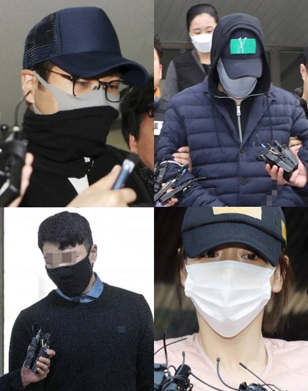 현대가 정모씨-SK가 최모씨-클럽 버닝썬 이문호대표-남양유업 3세 황하나 (왼쪽위부터 시계방향, 사진 연합뉴스)