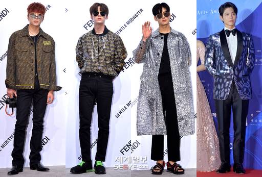 사진=강승윤, 황민현, 차은우, 박보검(사진 왼쪽부터)