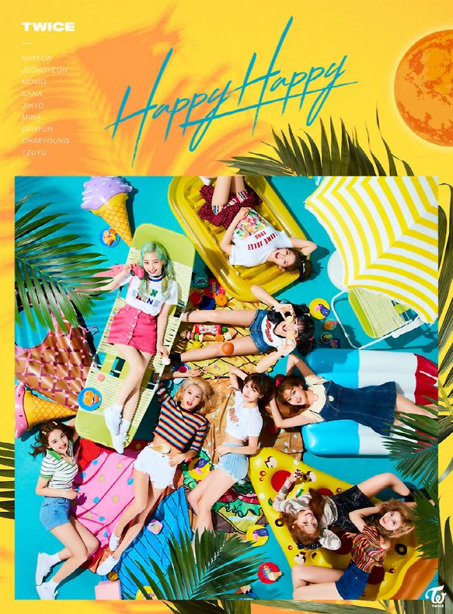 트와이스의 일본 싱글 4집 ‘HAPPY HAPPY’ 재킷 이미지. (사진=JYP엔터테인먼트)