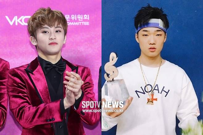 ▲ '한끼줍쇼'를 촬영 중인 NCT127 마크와 김하온. 출처| 하이어뮤직 SNS, ⓒ곽혜미 기자