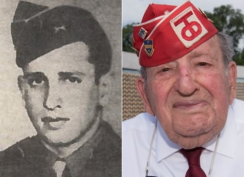 제2차 세계대전 참전용사인 유대계 미국인 로버트 레빈의 1944년 당시 얼굴(왼쪽)과 94세인 지금의 모습. 미국 국방부 홈페이지