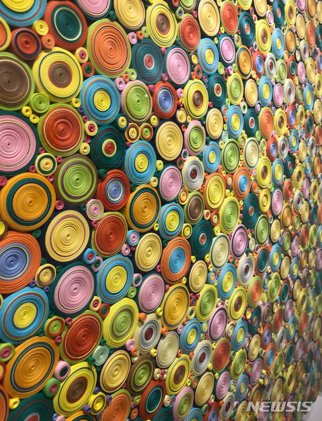 【서울=뉴시스】권봄이, Circulation(27), 2019, 종이, 80×80×5cm(detail)