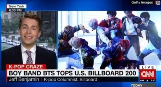 CNN에 등장해 ‘왜 우리가 BTS를 주목해야 하는가'를 설명하는 제프 벤자민.