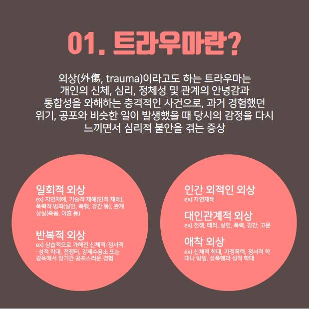 트라우마 정의와 종류.