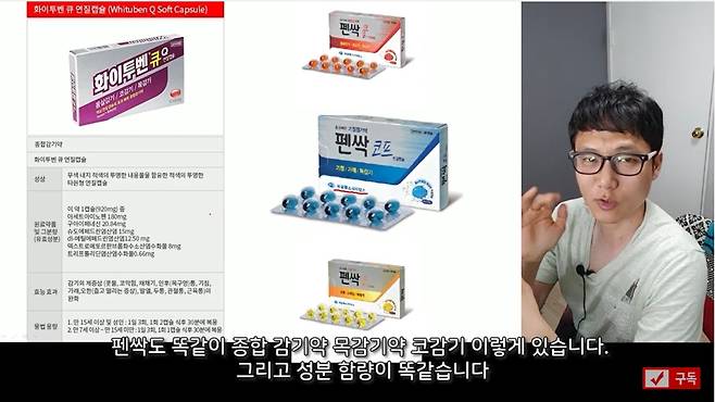 약사 유튜버 정세운씨가 일본 의약품을 대체할 수 있는 국산 제품을 소개하고 있다. 2019.7.17유튜브 채널 ‘정약사의 건강나눔’ 화면 캡처