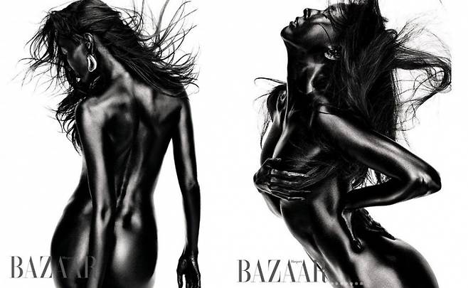 ▲ 한혜진이 누드 화보가 화제의 중심에 섰다. 제공l하퍼스바자