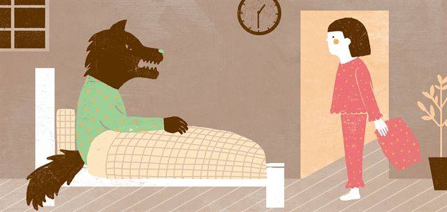 ‘어릴 때 오빠에게 성추행을 당한 뒤로 가족과도 갈등이 심해졌어요.’ 일러스트=김경진기자