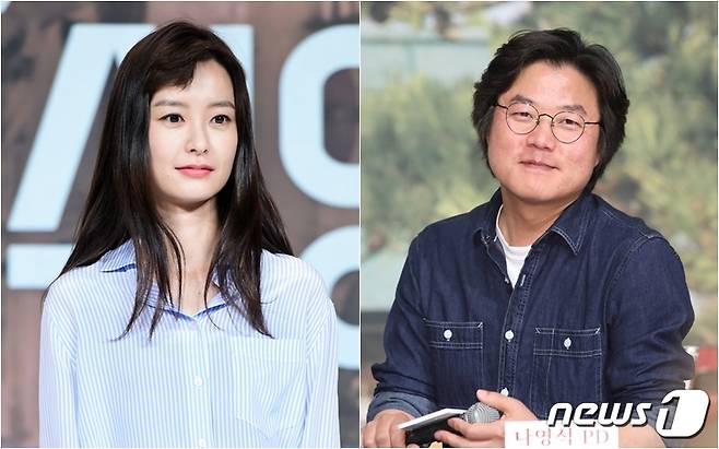 배우 정유미(왼쪽)와 나영석 CJ ENM PD. © News1