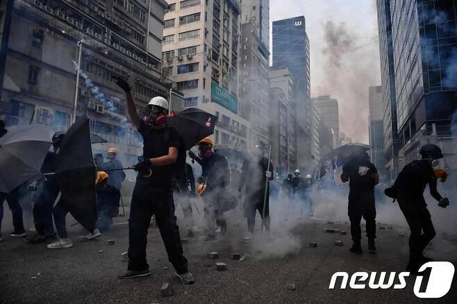 홍콩 반(反) 송환법 시위 현장 © AFP=뉴스1