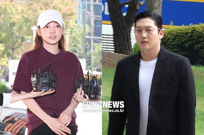 ▲ 가수 구하라(왼쪽)와 전 남자친구 최종범. ⓒ한희재 기자, 스타케이 영상 캡처