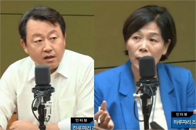 [토론] 민주당 최민희 전 의원(오), 자유한국당 김용남 전 의원(왼)