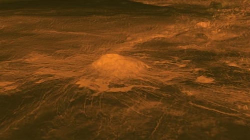 금성 임드르 지역 화산인 '이둔(Idunn Mons)' 모형 [NASA/JPL-Caltech/ESA 제공]