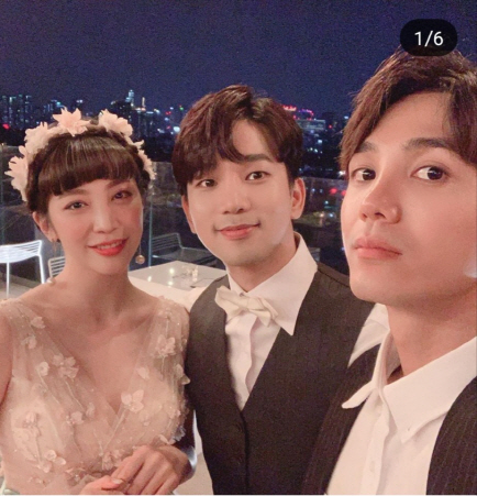 엠블랙 미르가 지난 28일 열린 엠블랙 지오·배우 최예슬의 결혼식에 참석한 모습. (사진=미르 인스타그램)