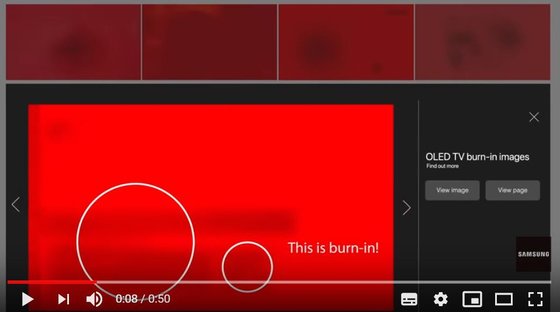삼성전자가 LG전자의 올레드 TV를 비판하는 광고를 지난 11일부터 유튜브에 올렸다.