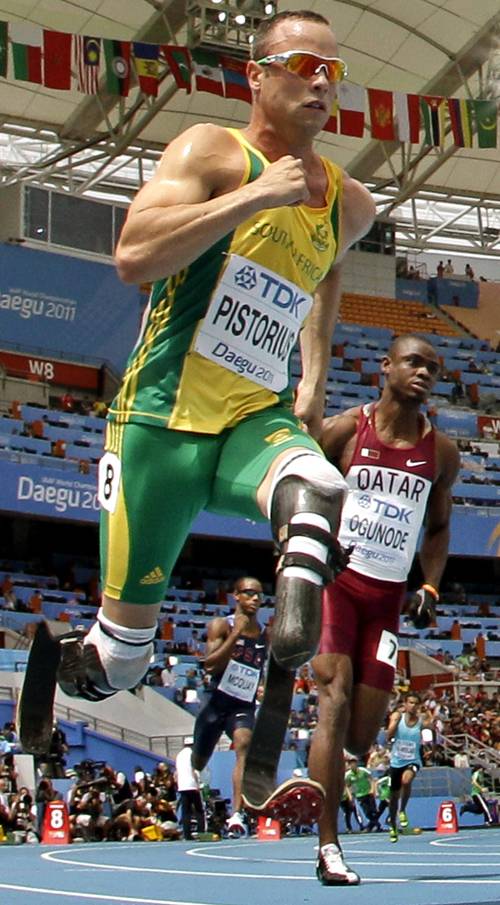 오스카 피스토리우스가 역주하는 모습.