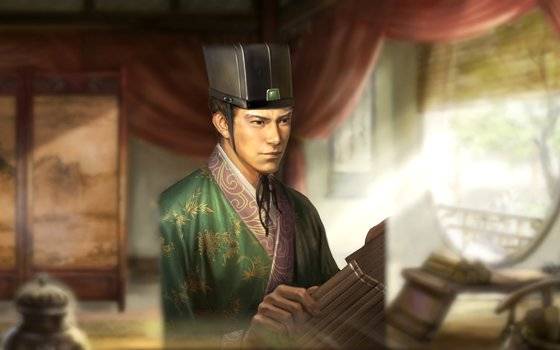 KOEI사의 역사 시뮬레이션 게임 '삼국지 13'의 마량. 흰 눈썹 때문에 '백미'라고 불렸다.