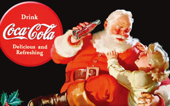 1930년대 코카콜라 광고 속 산타클로스. 해돈 선드블롬의 작품이다. [코카콜라]