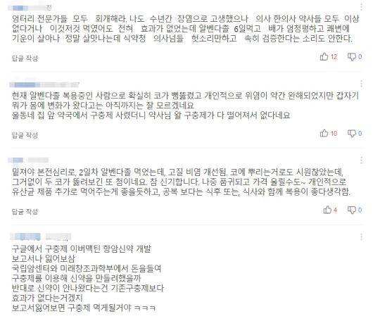 인터넷 포털 사이트 댓글 화면 캡처