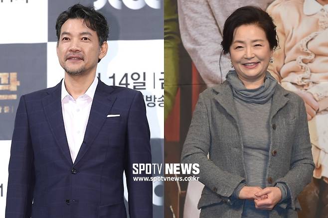▲ 배우 정진영(왼쪽)과 원미경. ⓒ곽혜미 기자, 제공|MBC