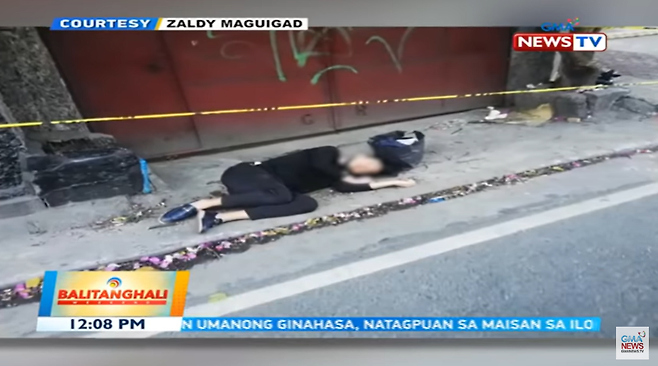 1일(현지시간) 필리핀 수도 마닐라에서 신종 코로나바이러스 감염증에 걸린 중국인이 쓰러진 채 발견됐다는 소문에 현지가 발칵 뒤집혔으나, 술에 취해 잠든 한국인이었던 것으로 확인됐다. /사진=GMA 유튜브 캡처
