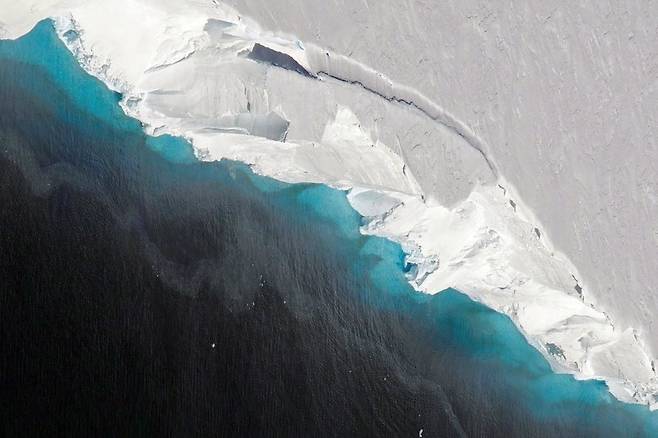 스웨이츠 빙하의 모습.(사진=NASA/OIB/제러미 하벡)