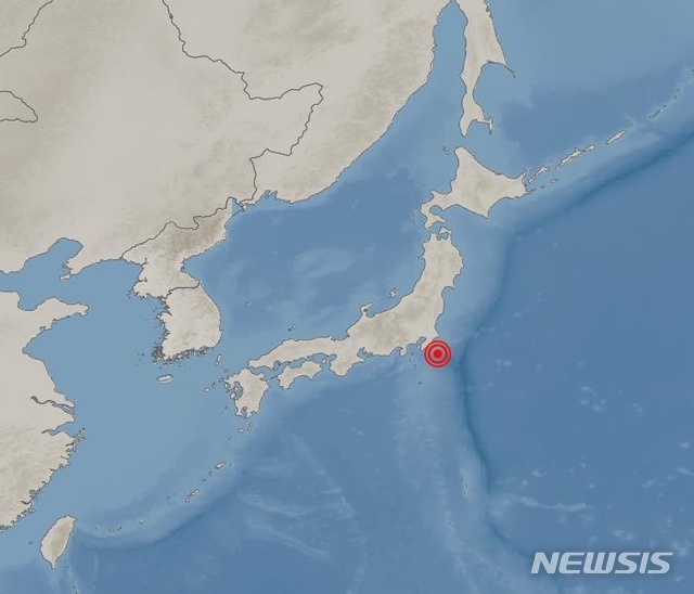 【서울=뉴시스】12일 오후 6시22분께 일본 지바현(혼슈) 지바 남남동쪽 114㎞ 지역에서 규모 5.7의 지진이 발생했다. 2019.10.12 (사진 = 기상청 홈페이지)