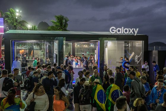 2016년 브라질 리우데자네이루 올림픽 당시 '갤럭시 스튜디오'의 모습. 사진 삼성전자