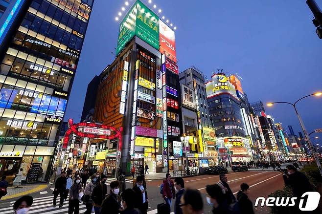 일본 도쿄의 대표적 유흥가인 신주쿠구 가부키정 <자료사진> © AFP=뉴스1