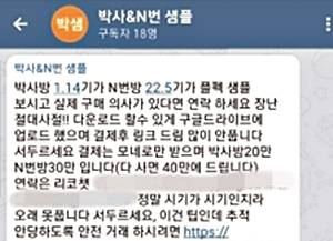 한 판매자가 텔레그램 대화방에서 성착취물을 판매한다며 결제 방식을 설명하고 있다. 텔레그램 캡처